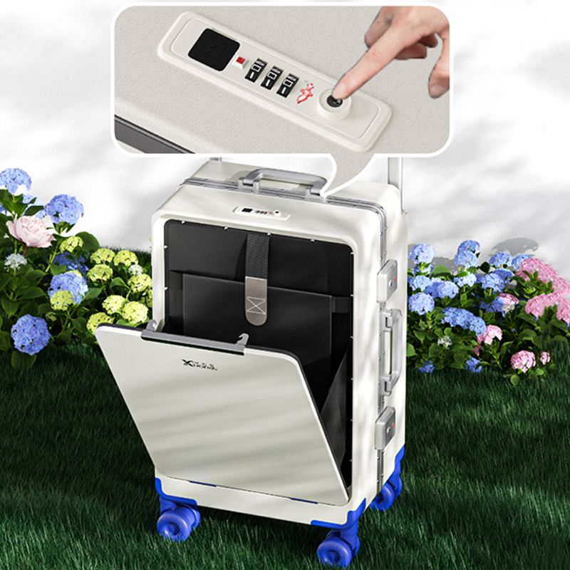 Front-opening Luggage Wide Han - Aluminum Frame Carry On Luggage review and price
