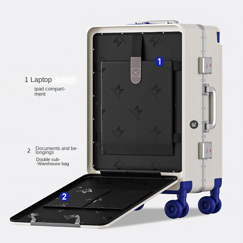 Front-opening Luggage Wide Han - Aluminum Frame Carry On Luggage review and price