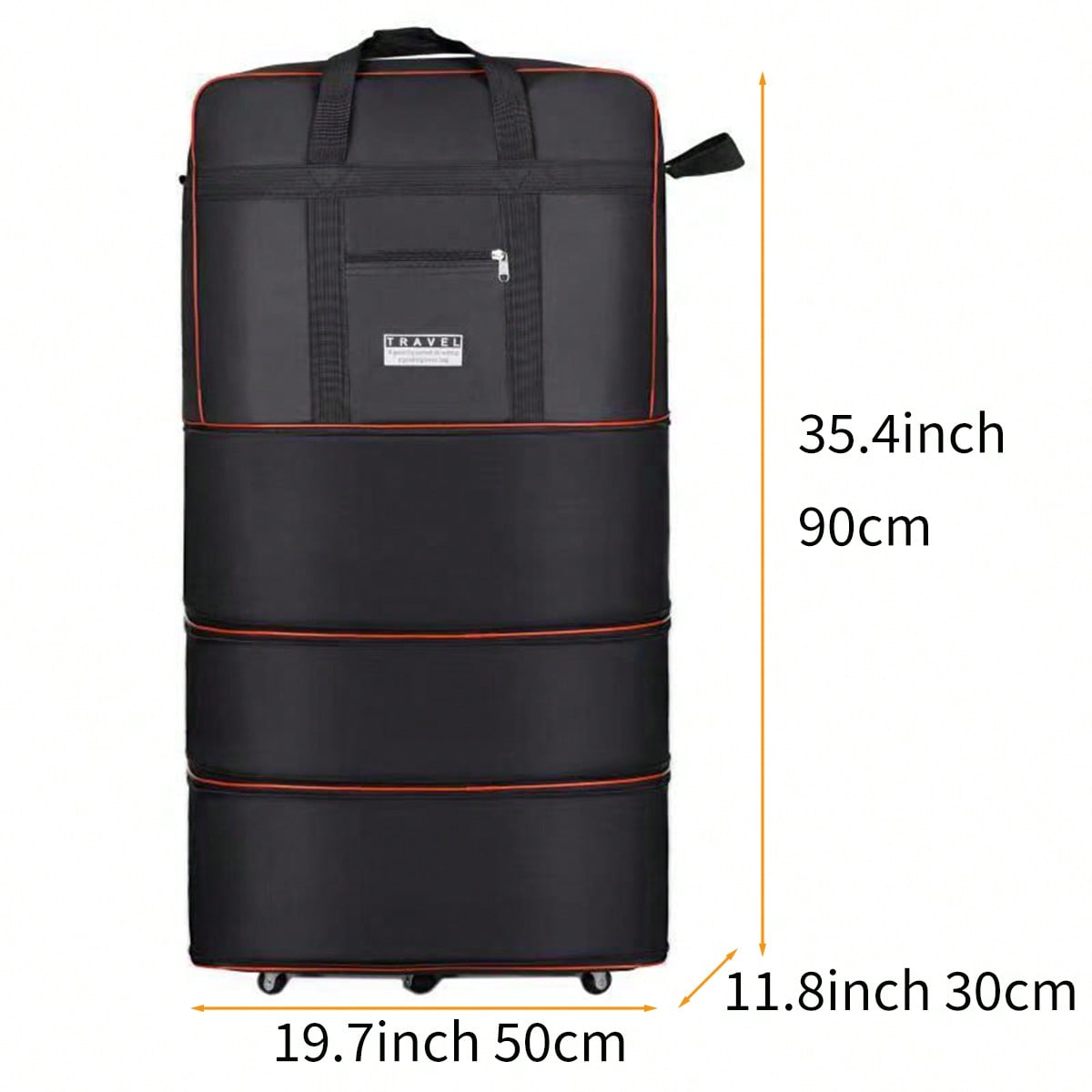 Black Collapsible Rolling Trav - Foldable Rolling Luggage Bag review and price