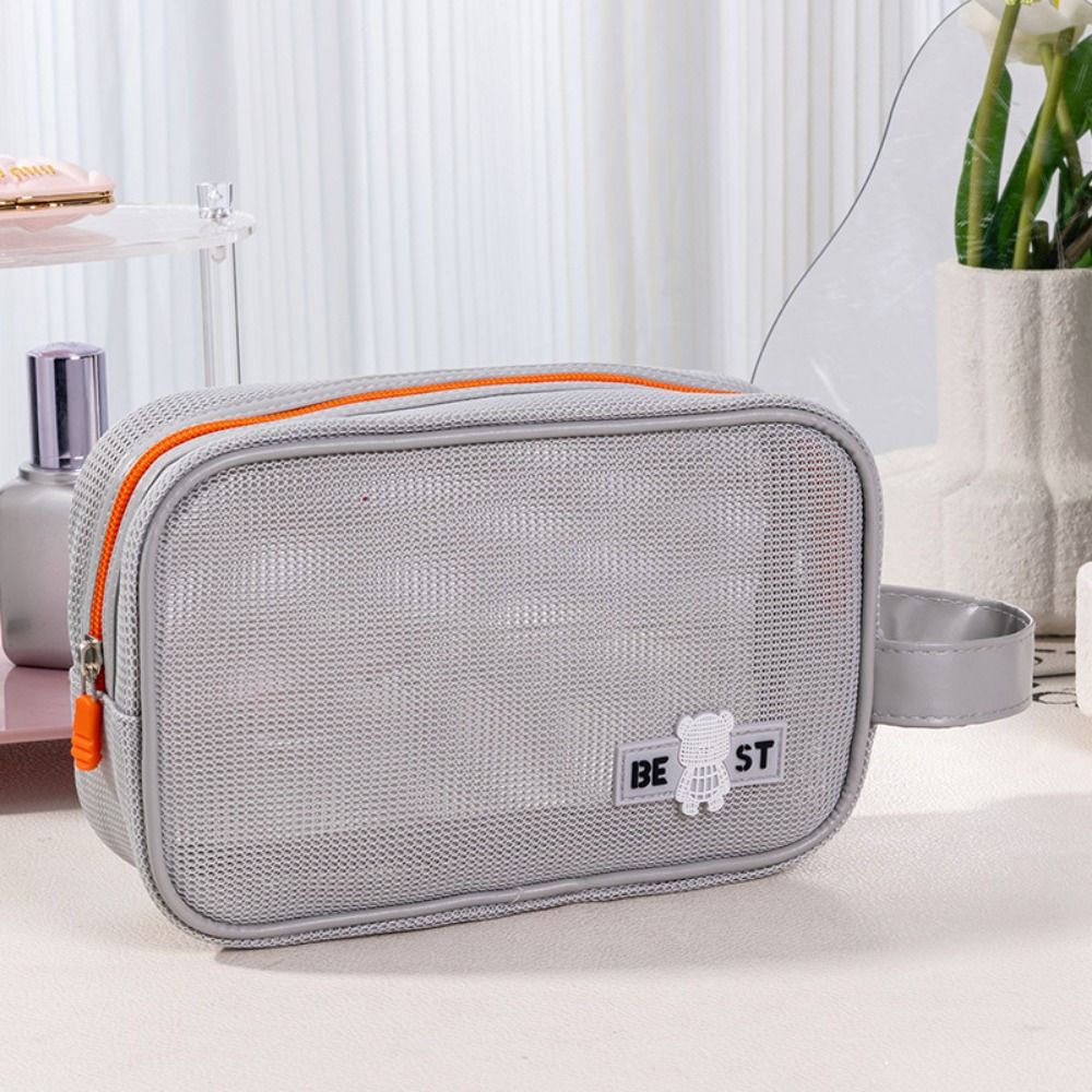 Durable Mesh Makeup Bag With H - Cosmetic Bags review and price