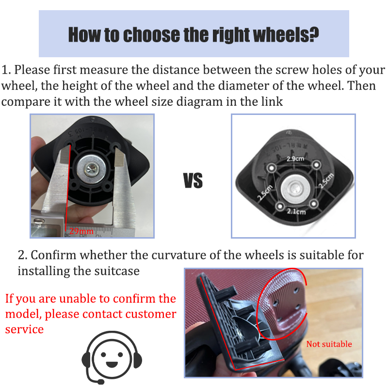 For W023 Luggage Wheel Repair  - Silent Replacement Luggage Wheels review and price