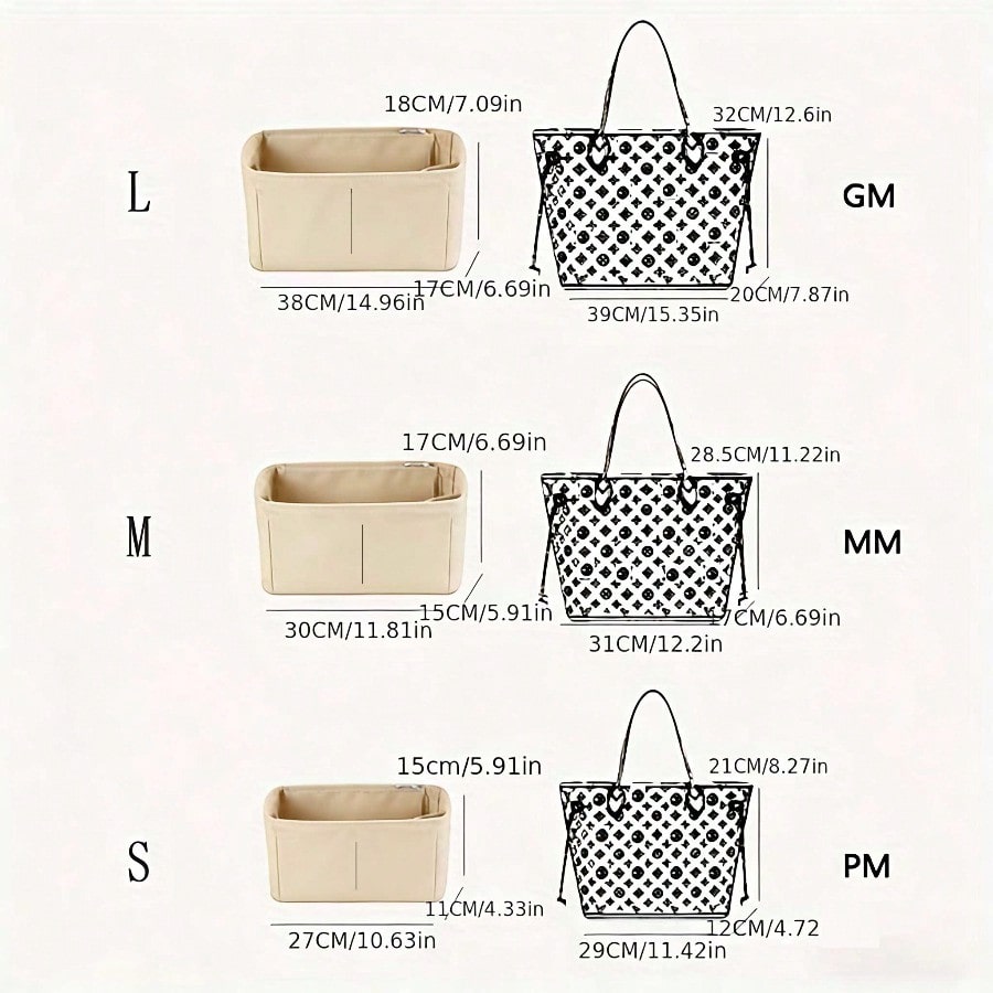 Felt Inset Bag Organizer, Mult - Handbags review and price